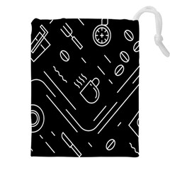 Coffee-background Drawstring Pouch (5xl) by Salman4z