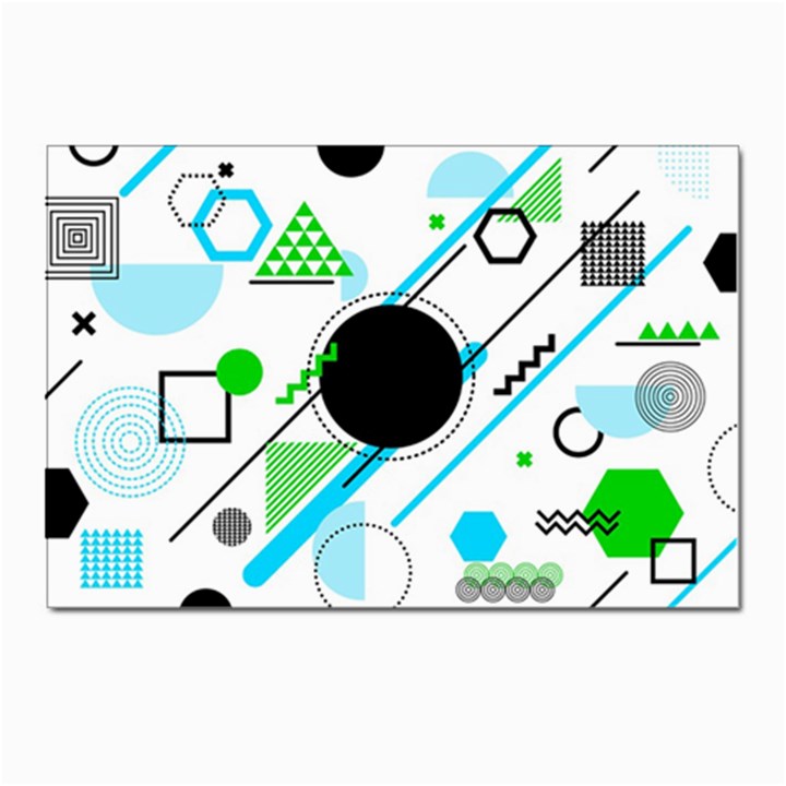 Geometric-shapes-background Postcards 5  x 7  (Pkg of 10)