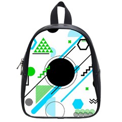 Geometric-shapes-background School Bag (small)