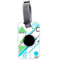 Geometric-shapes-background Luggage Tag (two Sides) by Salman4z