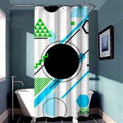 Geometric-shapes-background Shower Curtain 36  X 72  (stall)  by Salman4z