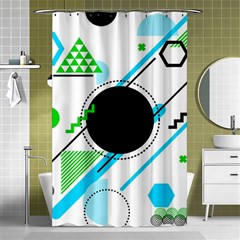 Geometric-shapes-background Shower Curtain 48  X 72  (small)  by Salman4z