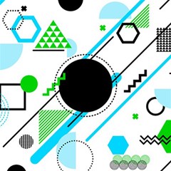 Geometric-shapes-background Play Mat (square) by Salman4z