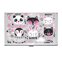 Big-set-with-cute-cartoon-animals-bear-panda-bunny-penguin-cat-fox Business Card Holder by Salman4z