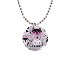 Big-set-with-cute-cartoon-animals-bear-panda-bunny-penguin-cat-fox 1  Button Necklace by Salman4z