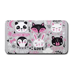 Big-set-with-cute-cartoon-animals-bear-panda-bunny-penguin-cat-fox Medium Bar Mat by Salman4z