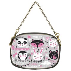 Big-set-with-cute-cartoon-animals-bear-panda-bunny-penguin-cat-fox Chain Purse (two Sides) by Salman4z