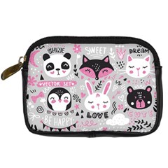 Big-set-with-cute-cartoon-animals-bear-panda-bunny-penguin-cat-fox Digital Camera Leather Case by Salman4z