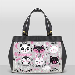 Big-set-with-cute-cartoon-animals-bear-panda-bunny-penguin-cat-fox Oversize Office Handbag by Salman4z