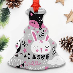 Big-set-with-cute-cartoon-animals-bear-panda-bunny-penguin-cat-fox Ornament (christmas Tree)  by Salman4z