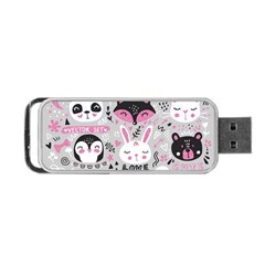 Big-set-with-cute-cartoon-animals-bear-panda-bunny-penguin-cat-fox Portable Usb Flash (two Sides) by Salman4z