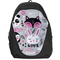 Big-set-with-cute-cartoon-animals-bear-panda-bunny-penguin-cat-fox Backpack Bag by Salman4z