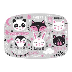 Big-set-with-cute-cartoon-animals-bear-panda-bunny-penguin-cat-fox Mini Square Pill Box by Salman4z