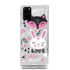 Big-set-with-cute-cartoon-animals-bear-panda-bunny-penguin-cat-fox Samsung Galaxy S20plus 6 7 Inch Tpu Uv Case by Salman4z