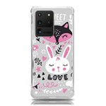 Big-set-with-cute-cartoon-animals-bear-panda-bunny-penguin-cat-fox Samsung Galaxy S20 Ultra 6.9 Inch TPU UV Case Front