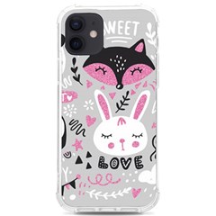 Big-set-with-cute-cartoon-animals-bear-panda-bunny-penguin-cat-fox Iphone 12/12 Pro Tpu Uv Print Case by Salman4z