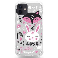 Big-set-with-cute-cartoon-animals-bear-panda-bunny-penguin-cat-fox Iphone 12 Mini Tpu Uv Print Case	 by Salman4z