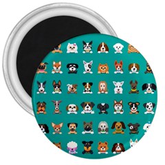 Different-type-vector-cartoon-dog-faces 3  Magnets