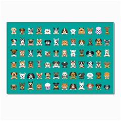 Different-type-vector-cartoon-dog-faces Postcards 5  X 7  (pkg Of 10) by Salman4z