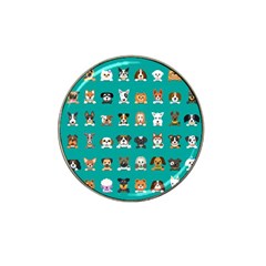 Different-type-vector-cartoon-dog-faces Hat Clip Ball Marker (4 Pack) by Salman4z