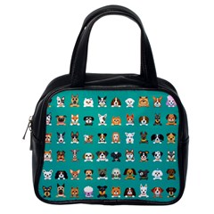 Different-type-vector-cartoon-dog-faces Classic Handbag (one Side) by Salman4z