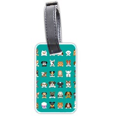 Different-type-vector-cartoon-dog-faces Luggage Tag (one Side) by Salman4z