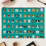 Different-type-vector-cartoon-dog-faces Cosmetic Bag (XXXL) Front