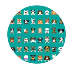 Different-type-vector-cartoon-dog-faces Mini Round Pill Box (pack Of 5) by Salman4z