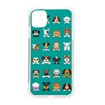 Different-type-vector-cartoon-dog-faces iPhone 11 TPU UV Print Case Front