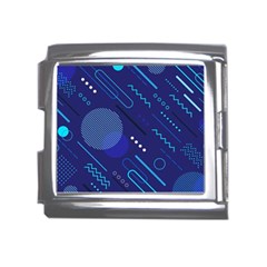 Classic-blue-background-abstract-style Mega Link Italian Charm (18mm)