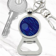 Classic-blue-background-abstract-style Bottle Opener Key Chain by Salman4z