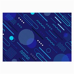 Classic-blue-background-abstract-style Large Glasses Cloth (2 Sides) by Salman4z