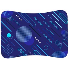 Classic-blue-background-abstract-style Velour Seat Head Rest Cushion by Salman4z