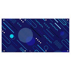 Classic-blue-background-abstract-style Banner And Sign 8  X 4  by Salman4z