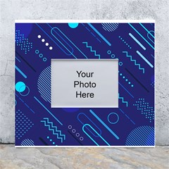 Classic-blue-background-abstract-style White Wall Photo Frame 5  X 7  by Salman4z