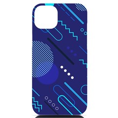 Classic-blue-background-abstract-style Iphone 14 Plus Black Uv Print Case by Salman4z