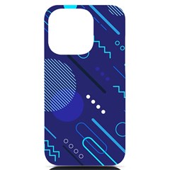 Classic-blue-background-abstract-style Iphone 14 Pro Black Uv Print Case