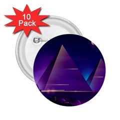 Egyptian-pyramids-night-landscape-cartoon 2 25  Buttons (10 Pack)  by Salman4z