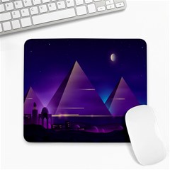 Egyptian-pyramids-night-landscape-cartoon Large Mousepad by Salman4z