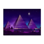 Egyptian-pyramids-night-landscape-cartoon Sticker A4 (100 pack) Front