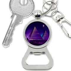 Egyptian-pyramids-night-landscape-cartoon Bottle Opener Key Chain by Salman4z