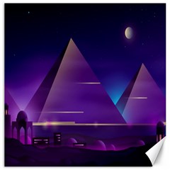 Egyptian-pyramids-night-landscape-cartoon Canvas 20  X 20  by Salman4z