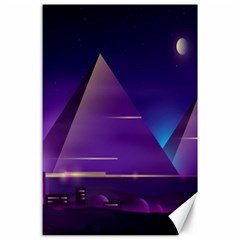 Egyptian-pyramids-night-landscape-cartoon Canvas 24  X 36  by Salman4z