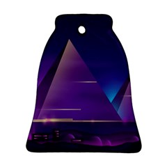 Egyptian-pyramids-night-landscape-cartoon Ornament (bell) by Salman4z