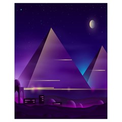 Egyptian-pyramids-night-landscape-cartoon Drawstring Bag (small) by Salman4z