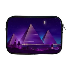 Egyptian-pyramids-night-landscape-cartoon Apple Macbook Pro 17  Zipper Case by Salman4z