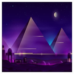 Egyptian-pyramids-night-landscape-cartoon Lightweight Scarf  by Salman4z