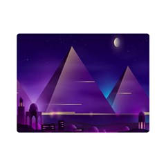 Egyptian-pyramids-night-landscape-cartoon Premium Plush Fleece Blanket (mini) by Salman4z