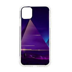 Egyptian-pyramids-night-landscape-cartoon Iphone 11 Tpu Uv Print Case by Salman4z