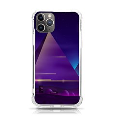 Egyptian-pyramids-night-landscape-cartoon Iphone 11 Pro 5 8 Inch Tpu Uv Print Case by Salman4z